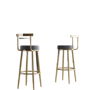 Silla de Bar Giratoria de Cuero Dorado de Lujo Moderno, Muebles Nórdicos <span class=keywords><strong>para</strong></span> <span class=keywords><strong>Barra</strong></span> de <span class=keywords><strong>Cocina</strong></span>, Taburete Alto <span class=keywords><strong>con</strong></span> <span class=keywords><strong>Mesa</strong></span> de Bar - Product Image 3