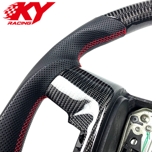 Customized carbon fiber black leather sports steering <b>wheel</b> suitable for Ford Ranger Raptor F150 F-150 SVT 2009-2014 - Product Image 2