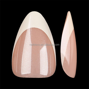 Juego de <span class=keywords><strong>Uñas</strong></span> Acrílicas Francesas NADECO, <span class=keywords><strong>Uñas</strong></span> Postizas de Almendra para Diseños de <span class=keywords><strong>Uñas</strong></span> DIY, <span class=keywords><strong>Uñas</strong></span> Artificiales de Cobertura Completa, <span class=keywords><strong>Manicura</strong></span> Rápida y Fácil - Product Image 1