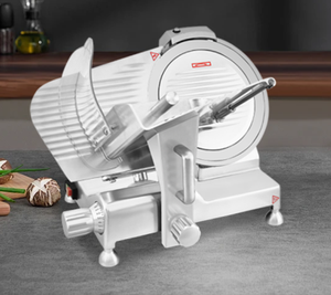 เครื่องตัดเนื้อสแตนเลสแบบอัตโนมัติสำหรับพ่อครัวเชิงพาณิชย์เครื่องตัดเนื้ออลูมิเนียมขัดเงาและใบมีดขนาด22ซม. - Product Image 6