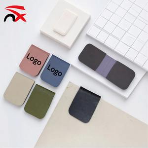 批发可爱彩色方形书签笔筒定制LOGO皮革夹书签书纸促销商务礼品 - Product Image 1