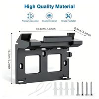 Support mural pour routeur et alimentation Starlink Standard V4, support en alliage d'aluminium, gestion des câbles, support antichoc, utilisation en intérieur