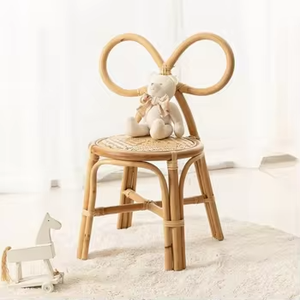 Silla Infantil de Bambú y Ratán de Estilo Rústico, Moderna, Duradera, Bonita, Cómoda, con Diseño de Lazo Natural, Venta al Por Mayor - Product Image 5