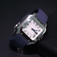Bracelet de montre en caoutchouc Jettda Factory Connector, remplacement pour Cartier Santos 19 mm 21 mm, étanche, à libération rapide, connecteur en titane