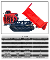 0.8T 1Tne Carrier Gummi ketten LKW Electro Mining Mini Loading 3t Crawler Dumper