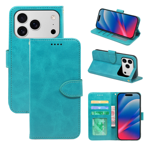 Custodia a Portafoglio in Pelle per <span class=keywords><strong>iPhone</strong></span> 18 17 Pro Max 17e 16e 15 14 13 Mini con Porta Biglietti da Visita e Funzione Stand - Product Image 1