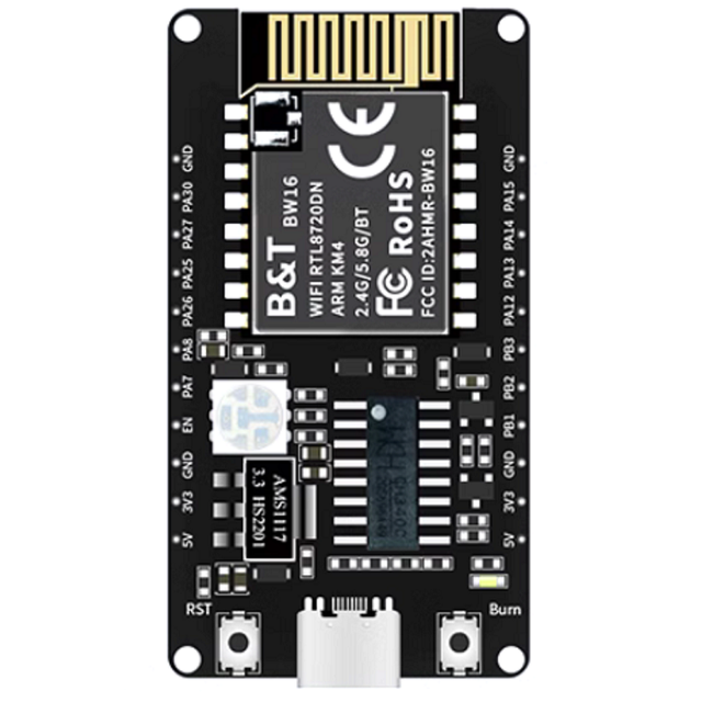 TL8720DN Dual Band WiFi Low-power BLE Module BW16 Development Board Type-C Interface