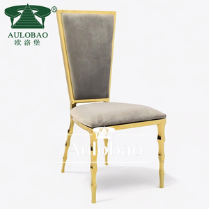 Chaise de mariage haut de gamme en acier inoxydable doré pour mariés, idéale pour hôtels et événements extérieurs - Product Image 5