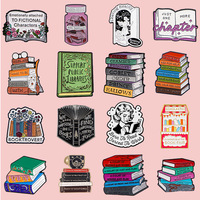 16 styles de pins en émail pour les amoureux des livres, broches à slogan littéraire, badges de lecture pour les lecteurs de fiction, décorations de sac à dos, cadeaux pour les bibliophiles