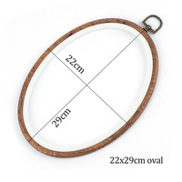 En gros Point De Croix Accessoire Ovale En Bois Motif Cadre Cerceaux De Broderie