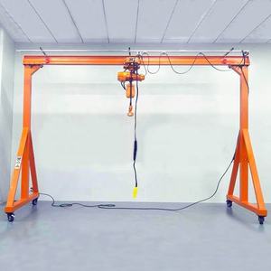 Huada Schwerindustrie 1000kg Mini Mobiler Höhenverstellbarer Faltbarer Tragbarer Aluminium-Portalkran mit Motorgetriebe 10m Hubhöhe - Product Image 2