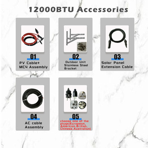 Dc năng lượng mặt trời điều hòa không khí với panel năng lượng mặt trời-12000BTU lai biến tần tiết kiệm năng lượng CE chứng nhận cho sử dụng nhà Wifi điều khiển - Product Image 3