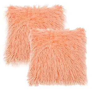 Sang Trọng Faux Fur Gối Bìa Trang Trí Fluffy Ném Gối Mông Cổ Fuzzy Gối Trường Hợp Cushion Cover