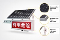 LED-Sicherheitswarnleuchte IP65 Wasserdichte Stroboskop-Warnleuchte Blinkende Notfall-Lampe Solarbetrieben mit Masthalterung für Straßenbau