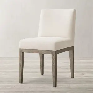 Modern American style Fabric Bar stool dining room chair dining side with Wooden Base