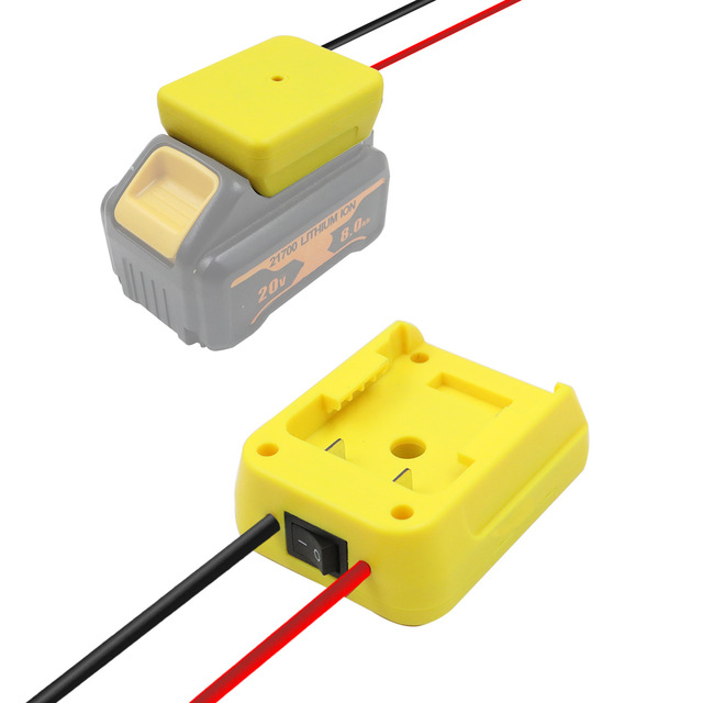Novel Smart DIY Home 14.4V-18V Tools Battery Output Devices Adapter With 30A Guarded Switch for Dewalt Battery