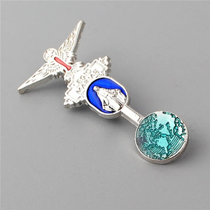 Broche de solapa de aleación esmaltada con diseño de cruz, creativo y exquisito, religioso católico de la Legión de María - Product Image 4