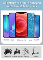 Soporte para Teléfono Móvil HONGDAK de Gran Tamaño, Universal para Motocicleta, Bicicleta de Montaña, Bicicleta Eléctrica, con Marco Fijo para iPhone, Xiaomi, Samsung