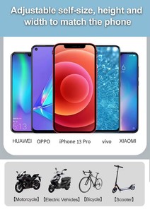 Soporte para Teléfono Móvil HONGDAK de Gran Tamaño, Universal para Motocicleta, Bicicleta de Montaña, Bicicleta Eléctrica, con Marco Fijo para iPhone, Xiaomi, Samsung - Product Image 6