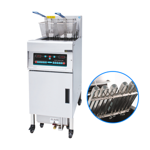 <span class=keywords><strong>Friteuse</strong></span> commerciale ouverte debout de tube plat du chauffage 28L avec le système de filtrage d'huile - Product Image 1