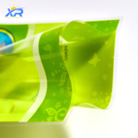 Groothandel op maat bedrukte driezijdig gesealde plastic mylar verpakkingstas voor voedsel met transparant venster, snack plastic stand-up pouch