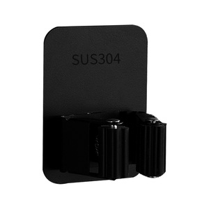 YOTO <span class=keywords><strong>Crochet</strong></span> porte-balai en acier inoxydable, sans perforation, pour rangement de toilettes, support adhésif pour balai et serpillière - Product Image 1