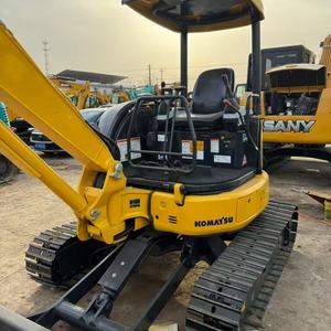 Mini-excavatrice hydraulique Komatsu PC35MR d'occasion de 3,5 tonnes avec moteur Yanmar et rétraction des chenilles pour l'accès aux portes et l'entretien municipal - Product Image 2