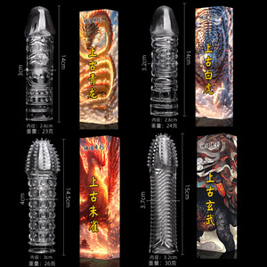 Vente en gros, promotion, préservatif en silicone réaliste à points, modèle Four-Sex Beast, origine Qingdao, standard - Product Image 6