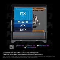 Zeromaster ATX Gaming PC Case High Airflow Tempered Glass ARGB Mid Tower Computer Chassis