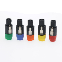 Connecteur audio stéréo mâle passif en métal Zhongfei 4 broches NL4FC Speakon de haute qualité, câble 300V 5A