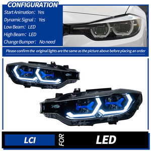 Luces LED de Conducción Diurna para <span class=keywords><strong>BMW</strong></span> F30, Lámpara Delantera LED 2013-2018 F35 <span class=keywords><strong>318i</strong></span> 320i 325i, Faros Delanteros con Ojos de Ángel, Luz Automática - Product Image 5