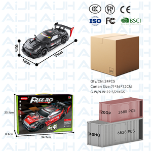 Coche Deportivo RC con Luces LED AiJH, Escala 1:14, Carrera Rápida y Plana, Aleación Eléctrica, Control Remoto, Derrape, Regalo de Cumpleaños para Niños - Product Image 6
