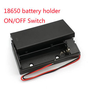 Kotak Penyimpanan Baterai 18650 Plastik Hitam Baru 3.7V untuk 2x18650 Kotak Tempat Baterai dengan 2 Slot Sakelar ON/OFF - Product Image 2