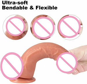 Molde de silicona natural grande para dildo, dildo realista de silicona líquida con ventosa para uso anal gay, juguete sexual femenino - Product Image 5
