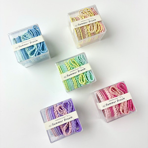 Summer Dream Hair Ties Nylon Solid Color High Elasticity Casual Headdress <b>Combination</b> Large <b>Square</b> Box - Product Image 2