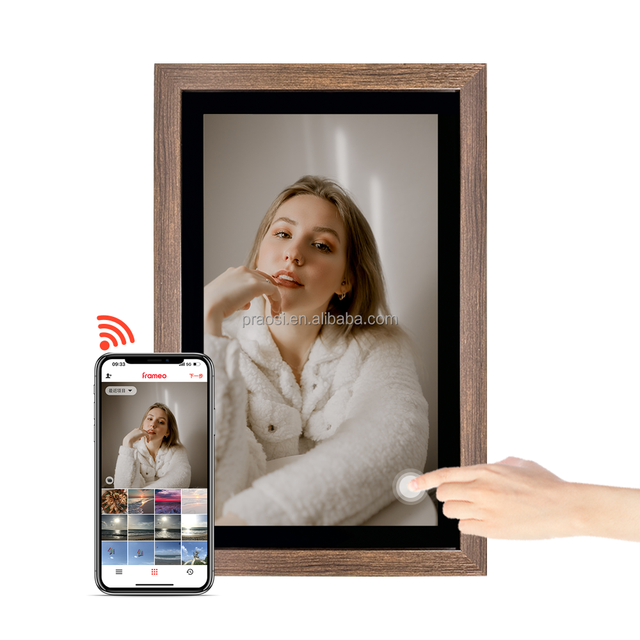 Pros Frameo Digital Picture Frame WiFi Digital Photo Frame 18.5" IPS Touch Scree Pohto Video by Frameo Electronic Picture Frame