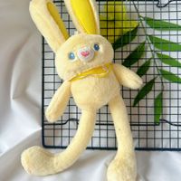 Peluche Lapin Rouge à Oreilles Longues qui Tremble, Pendentif Réconfortant, Décoration de Sac, Jouet Lavable pour Enfants, Anniversaire