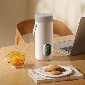 Customized New Design Rechargeable Electric Kettle <b>USB</b> 304 Stainless Steel Bottle Heater Smart Home Appliance for Car Hotel Use - Product Image 3