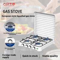 Cuisinière à gaz de cuisine commerciale à 4 brûleurs de haute qualité avec couvercle pour une utilisation en plein air dans un hôtel Cuisinière à quatre feux portable