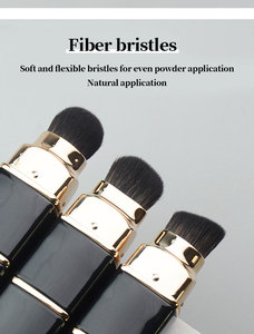 Pinceaux de maquillage de luxe OEM multifonctionnels, mini, portables, durables, abordables, pour le visage, format voyage, végétaliens, personnalisés, 3 en 1, 4 en 1 - Product Image 4