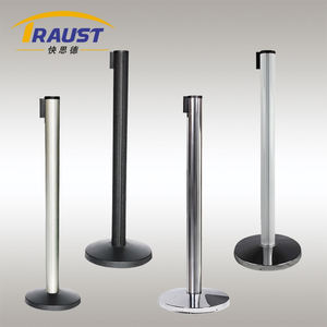 All'ingrosso barriera al traffico dell'hotel in 2 pezzi, in velluto nero nero, corda intrecciata, in cemento rosa, montante per il controllo della folla - Product Image 4