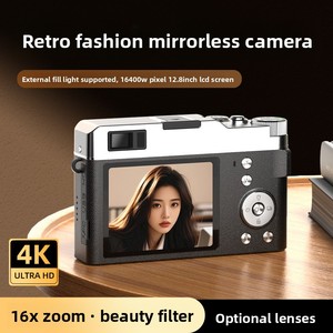 Cámara Digital 4K de 6400W Píxeles con Zoom Óptico 16X, Grabación de Video Ultra HD con Visor Óptico y Diseño Retro - Product Image 2