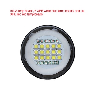 Linterna de fotografía subacuática, <span class=keywords><strong>luz</strong></span> de vídeo de buceo de 1200lm, reflector blanco, rojo y púrpura, potente <span class=keywords><strong>luz</strong></span> de relleno de Vida Marina - Product Image 6