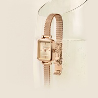 Montre élégante pour femmes, acier inoxydable, cadran carré classique, bracelet, mouvement Miyota, montre à quartz, personnalisez votre marque