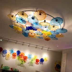 Lámpara de Techo Moderna de Lujo con Base <span class=keywords><strong>Rectangular</strong></span> de Acero Inoxidable y Cristal de Murano, con Luces <span class=keywords><strong>LED</strong></span>, para <span class=keywords><strong>Cocina</strong></span> y Uso Residencial - Product Image 5