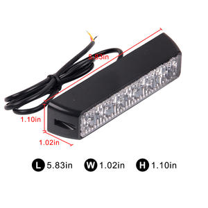 Feux de <span class=keywords><strong>voiture</strong></span> LED-06D 12-24V, feux clignotants LED, barres lumineuses pour pare-brise, feux de détresse brillants, montage sur support, feux stroboscopiques avec patins et vis pour <span class=keywords><strong>voiture</strong></span> tout-terrain - Product Image 6