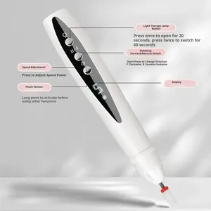 Machine à ongles électrique sans fil rechargeable par USB, 5 vitesses, écran LCD, faible bruit, avec 6 embouts de ponçage, kit lampe UV intégrée - Product Image 3