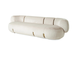 Ý High End Nhà cung cấp đồ nội thất Phật Sơn sofa hiện đại thanh lịch Trắng phòng khách ghế sofa chần nhung lông sofa sang trọng - Product Image 4