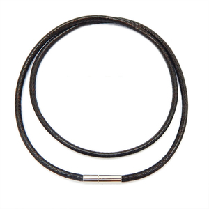 Nouvelle <span class=keywords><strong>Collier</strong></span> Cordon en <span class=keywords><strong>Fil</strong></span> Ciré Tendance Ins, Chaîne en Cuir Ciré, Corde avec Fermoir en Acier Inoxydable - Product Image 3