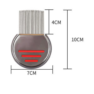 Produk perawatan hewan peliharaan jarum kepala logam besi tahan karat sisir kutu kutu kutu multi fungsi sikat penghilang kutu - Product Image 5